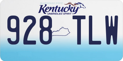 KY license plate 928TLW