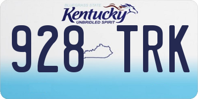 KY license plate 928TRK