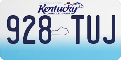 KY license plate 928TUJ