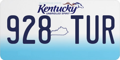 KY license plate 928TUR