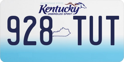 KY license plate 928TUT