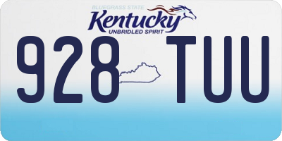 KY license plate 928TUU