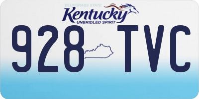 KY license plate 928TVC