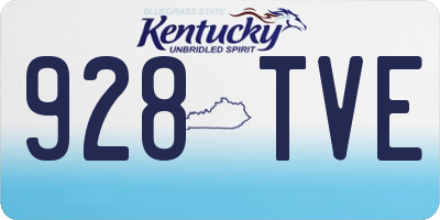 KY license plate 928TVE