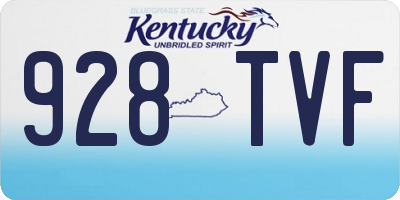 KY license plate 928TVF
