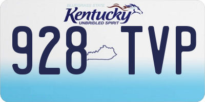KY license plate 928TVP