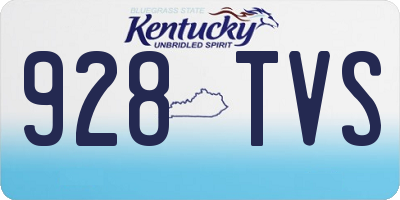 KY license plate 928TVS