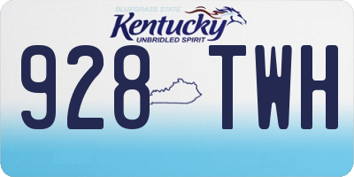 KY license plate 928TWH