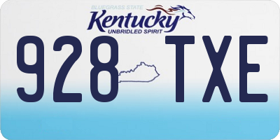 KY license plate 928TXE
