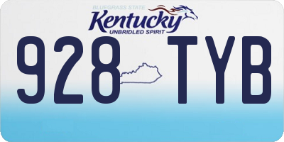 KY license plate 928TYB