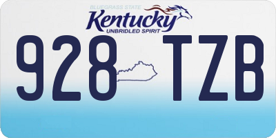 KY license plate 928TZB