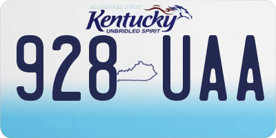 KY license plate 928UAA