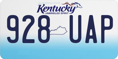 KY license plate 928UAP