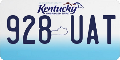 KY license plate 928UAT