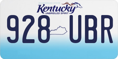 KY license plate 928UBR