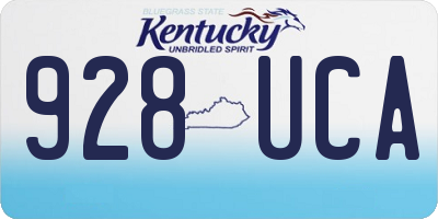 KY license plate 928UCA