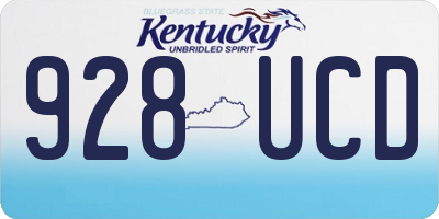 KY license plate 928UCD