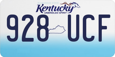 KY license plate 928UCF