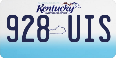 KY license plate 928UIS