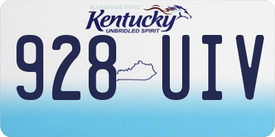 KY license plate 928UIV
