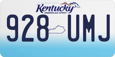 KY license plate 928UMJ