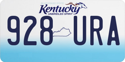 KY license plate 928URA