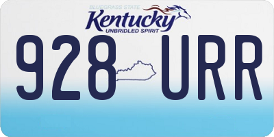 KY license plate 928URR