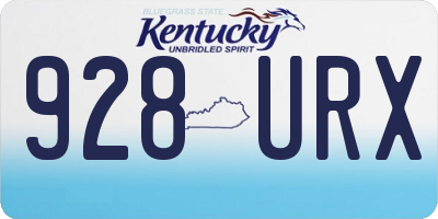 KY license plate 928URX