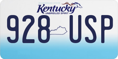 KY license plate 928USP