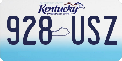KY license plate 928USZ