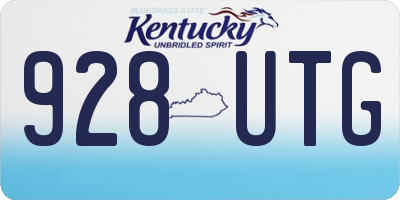KY license plate 928UTG