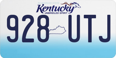 KY license plate 928UTJ