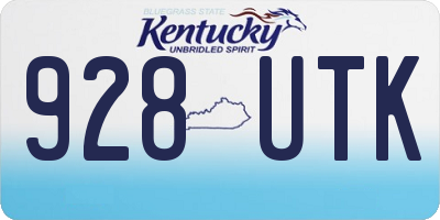 KY license plate 928UTK