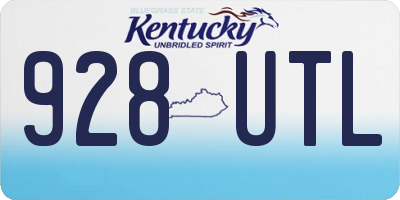 KY license plate 928UTL