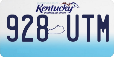 KY license plate 928UTM