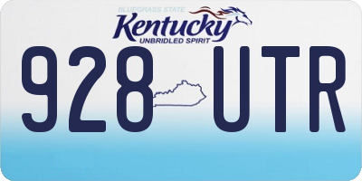 KY license plate 928UTR