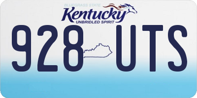 KY license plate 928UTS