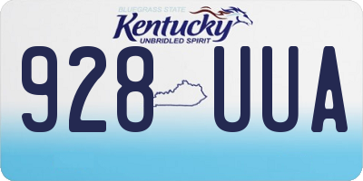 KY license plate 928UUA