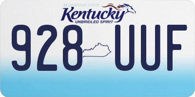 KY license plate 928UUF