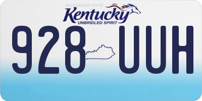 KY license plate 928UUH