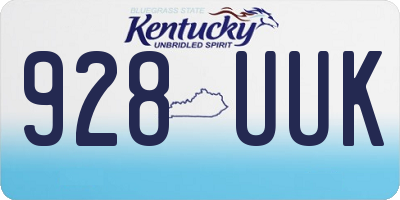 KY license plate 928UUK