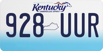 KY license plate 928UUR