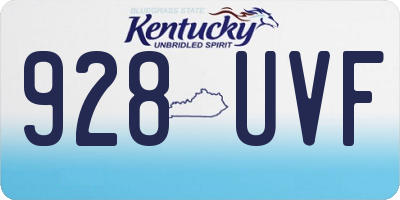 KY license plate 928UVF