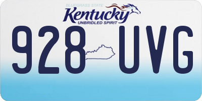 KY license plate 928UVG