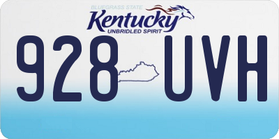 KY license plate 928UVH