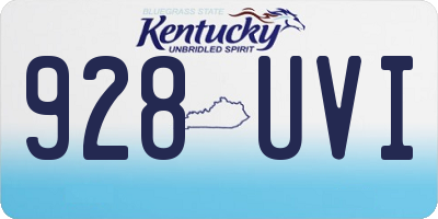 KY license plate 928UVI