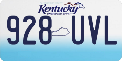 KY license plate 928UVL