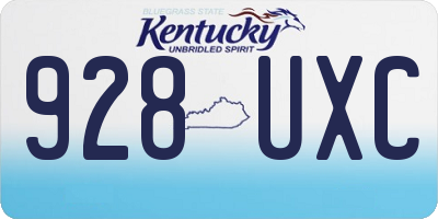 KY license plate 928UXC