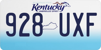 KY license plate 928UXF