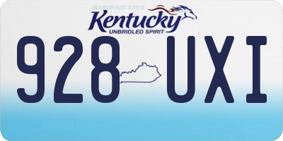 KY license plate 928UXI